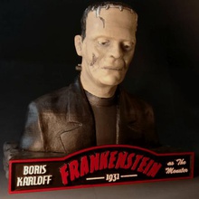 frankensteins monster Kunst hollywood Skulptur horror film Filme Figur die Büste boris karloff 3d print model - Mito3D
