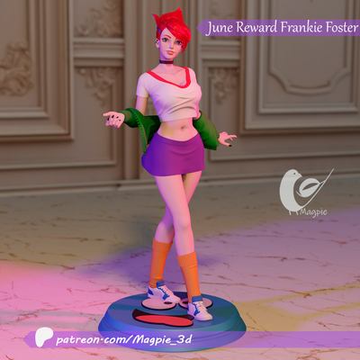 frankie favorire adottivo casa immaginario amici v1 cartone animato rete 3d stampa animazione carattere femmina infanzia ricordi amico modello fan arte scultura nostalgia serie digitale scolpire design 3d print model - Mito3D