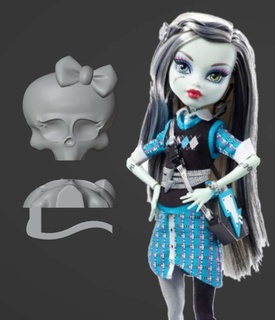 Frankie stein scuola barrette sostituzione mostro alto Bambola personalizzato accessorio parrucchino capelli scuole 3d print model - Mito3D