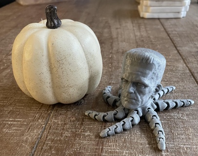 Frank Topus Halloween Frankenstein Oktopus unheimlich Boo 3d print model - Mito3D