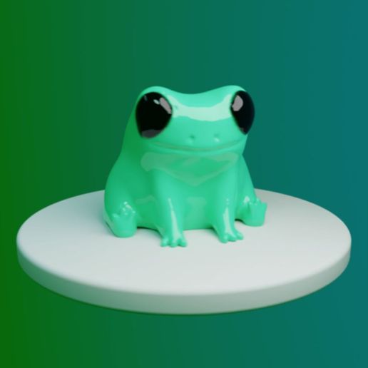 fred frog animal calibration cute garden no support less toy treefrog tree 3D print model - Mito3D