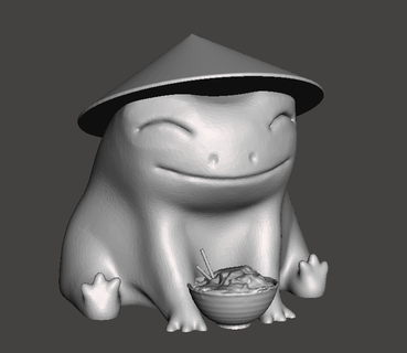 fred frog japanese fred fred frog art  3d print model - Mito3D