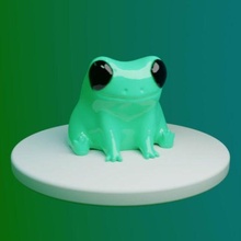 fred frog animal calibration cute garden no support less toy treefrog tree 3d print model - Mito3D