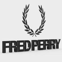 fred perry logosu moda butik marka giyim tasarım model dükkanı mağaza karakter amblemi logo stil modelleri sembol lüks aksesuarlar şık trend logotipe baskı yazdırılabilir 3d print model - Mito3D