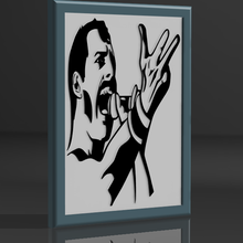 Freddie mercurio decorativo cuadro 3d print model - Mito3D