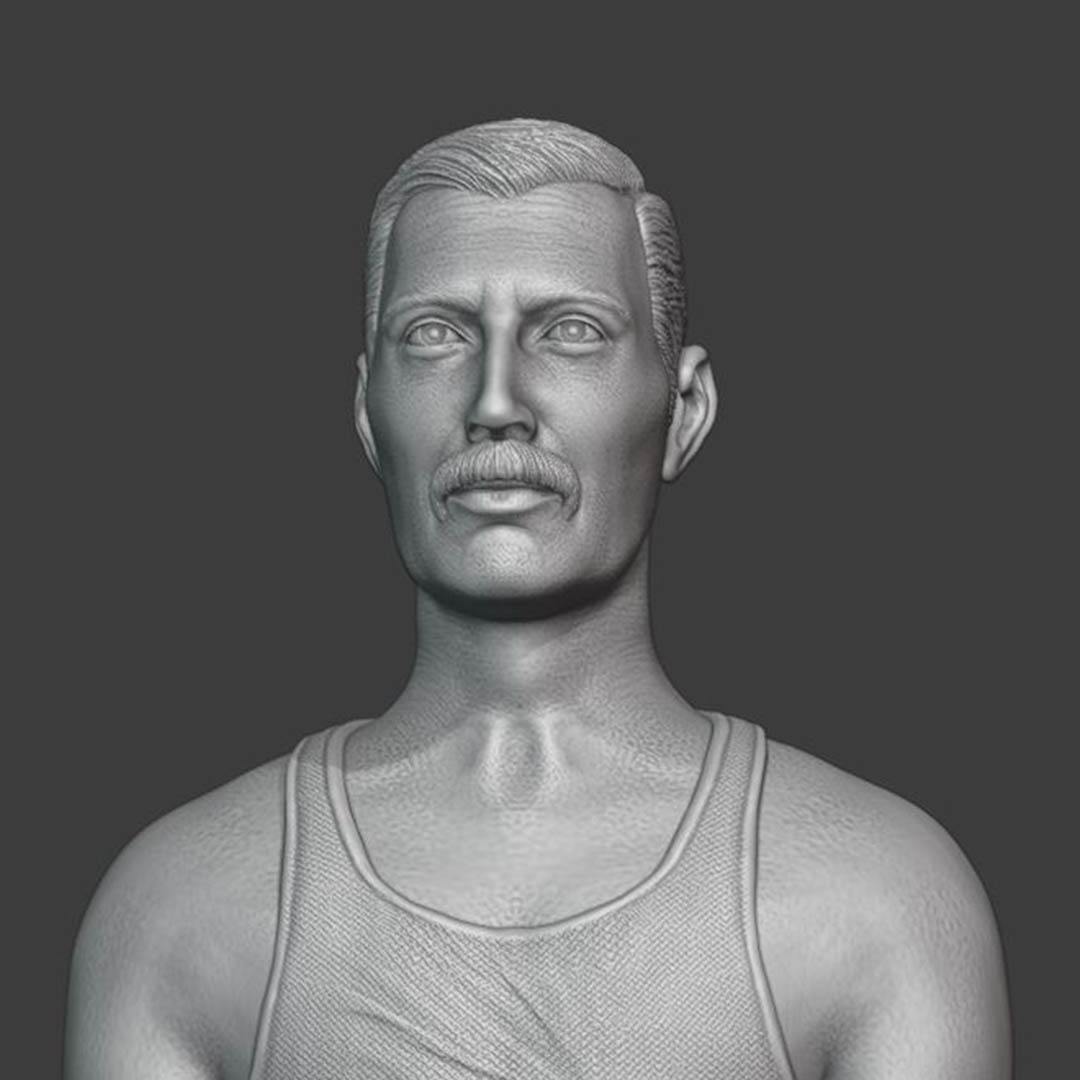 Freddie mercurio reina libre stl 3d modelo obj Brian mayo Roger Taylor Juan diácono bohemio rapsodia penta estudio 3D print model - Mito3D