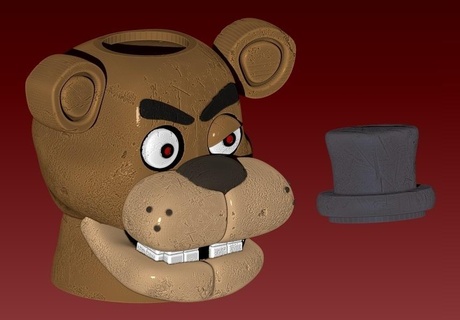 freddy's candy jar Home freddys five nights at halloween can container sweets animatronics 3d print model - Mito3D