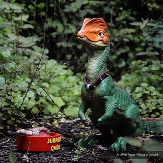 Freddy Dilophosaurus druckbar Haustier Dinosaurier 3d print model - Mito3D