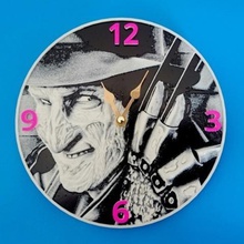 freddy krueger clock gadget 3dlittle lithophane lithophania bad dream relief salience timepiece terror 3d print model - Mito3D