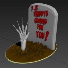 freddy krueger incubo olmo strada film Halloween orrore 3d print model - Mito3D