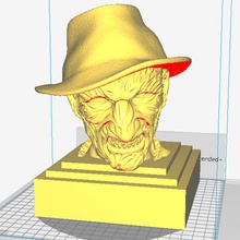 freddy krueger escultura 3d listo para imprimir art horror película el busto pesadilla 3d print model - Mito3D