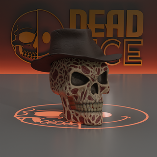 Freddy krueger cráneo ornamento Arte decorativo monitor pesadilla olmo calle 3d print model - Mito3D