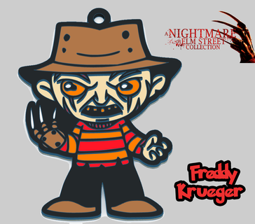 freddy kruegger keychain krueger horror movies nightmare elm street killer burned face scary realistic fans details design 3d printing stl collectible gift fun fear adrenaline 3d print model - Mito3D