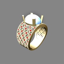 livre 3d Arquivo masculino argolas joalheria sorte anel moeda ouro jóias noivado moda diamante Casamento platina jóia brilhante 3d print model - Mito3D