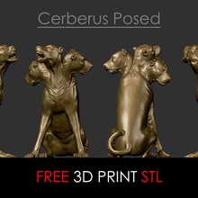 libre à l'impression 3d, le bernin cerberus art proserpina hadès cerbère 1622 de la renaissance statue sculpteur marbre pluton plutôt 3d print model - Mito3D