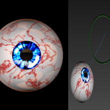 free 3ds rigged eyesballs game eye eyes eyeball eyeballs rig 3d print model - Mito3D