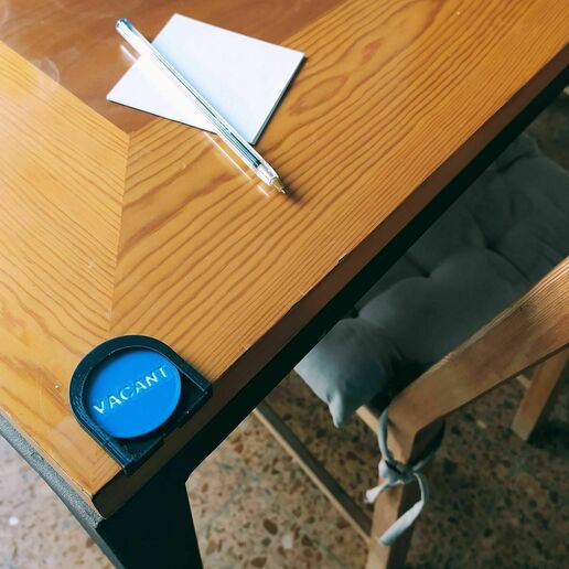 free busy marker coworking table usage indicator reversible 3D print model - Mito3D