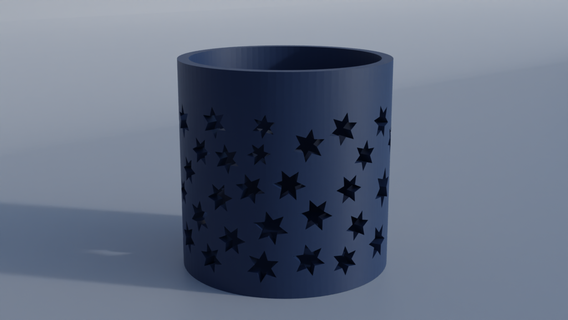 livre vela suporte estrelas decoração 3d print model - Mito3D