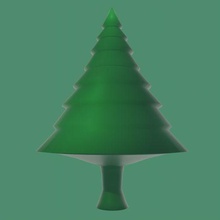 free christmas pine tree architecture decoration poly stl print 3d 3d print model - Mito3D