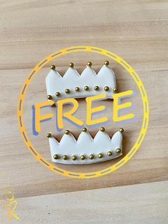 free crown cookie cutter space-filling time-saving king size cutters cuts 3d print model - Mito3D