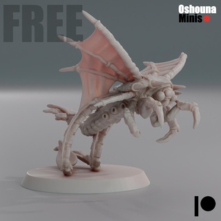 free deep hive - flying spikespitter alien monster insect crustacean xenos d&d dungeon dragon tabletop wargame minis thumbnails 3d print model - Mito3D