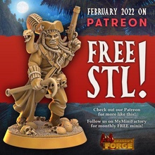 free drakenreef pirate patreon sample mini game dragon's forge pirates fantasy miniature miniatures minis rpg roleplay roleplaying ttrpg d&d dnd dungeons & dragons tabletop 3d print model - Mito3D