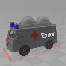 free energy ambulance oilcorp take easy game toy 3d print model - Mito3D