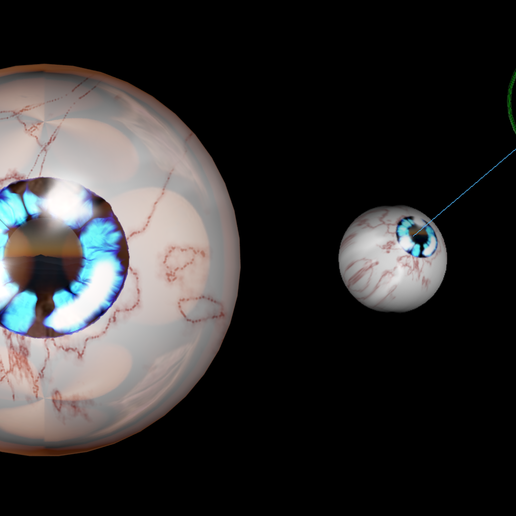 occhio libero dea moda occhi bulbo oculare bulbi oculari truccate rig 3D print model - Mito3D