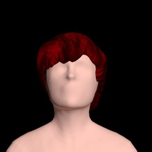 free fiery woman's hair woman wig 3d print model - Mito3D