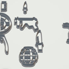 free fire cookie cutter guns games 3d print model - Mito3D