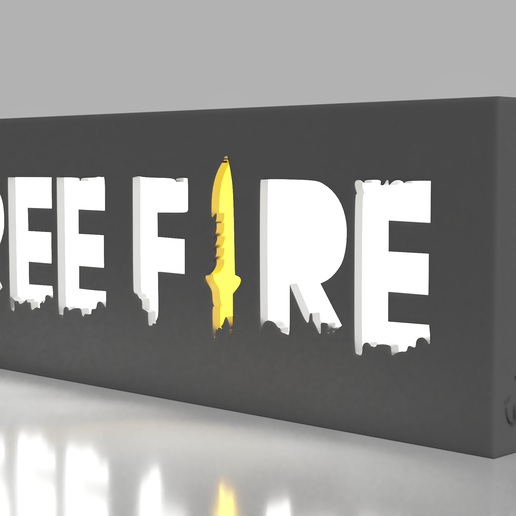 free fire led lamp usb game 3D print model - Mito3D