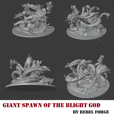 free giant spawn 6mm-10mm scale game epic chaos demon 6mm 10mm future wargaming miniature 3d print model - Mito3D