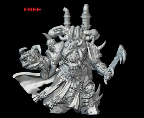 free headboy pack chaos guard nurgle 40k blight dg resilient captain rot body marine kitbash disgusting decay demon death horus heresy hammer 3d print model - Mito3D