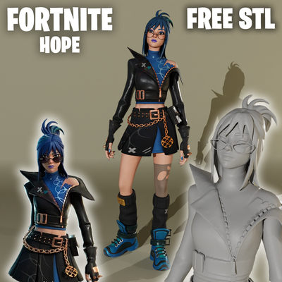 gratuito speranza pelle fortnite figura gioco statua peoppato jonesy meraviglia stella guerre piccone giocattolo lama banana funko pop anime batman resina destino oscar 3d print model - Mito3D