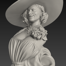 free huge vampire lady bust 3d print model - Mito3D