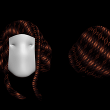 free model gorgeous woman's hair game woman wig 3d print model - Mito3D