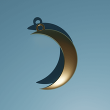 free moon pendant jewelry crescent jewel 3d print model - Mito3D