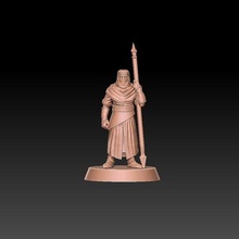 free night s cult soldier spear pose 1 miniature stl file game wargame tabletop 3d print model - Mito3D