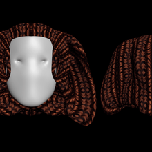 free pharaoh hair fashion woman wig 3d print model - Mito3D