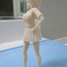 gratuito Stampa pronto anime ragazza debole campione hq modello figurina hansh waifu carina scuola 3d print model - Mito3D