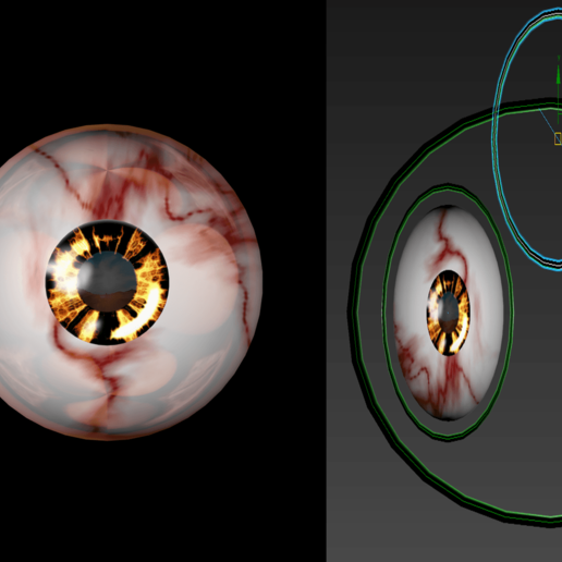 gratuito truccate 3d occhi persi sogno gioco occhio bulbo oculare bulbi oculari rig libero 3D print model - Mito3D