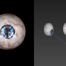 frei manipuliert Augen Verdammnis Spiel Auge Augapfel Augäpfel rig 3d print model - Mito3D