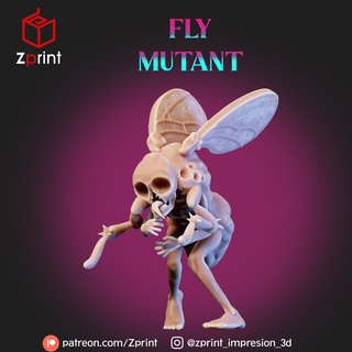 free sample - chaotic mutant abominations' set fly chaos abomination dnd d&d dungeons dragons miniature tabletop game 32mm presupported monster fantasy halloween spooky 3d print model - Mito3D