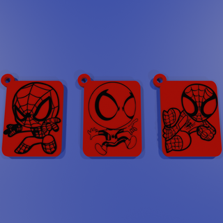 free spiderman cute keychain spider spidey comic marvel tender 3d print model - Mito3D