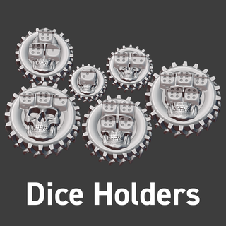 free traktor skull dice holders 6 variants d6 die rpg dnd tabletop warhammer tractor tire 3d print model - Mito3D