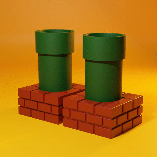 libre vase mario 3D print model - Mito3D