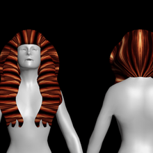 gratuito meravigliosi capelli di una donna gioco parrucca libero 3d print model - Mito3D