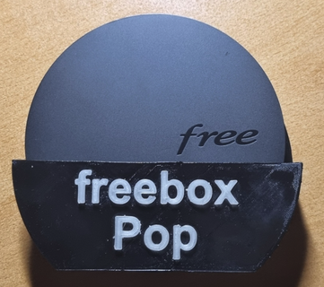 Freebox Pop Tür Unterstützung tv Netzwerke Lager 3d print model - Mito3D
