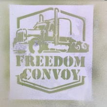 freedom convoy stencils art stencil graffiti street mandate covid 19 3d print model - Mito3D