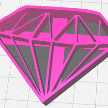 freefire diamond cookie cutter cooking 3d print model - Mito3D